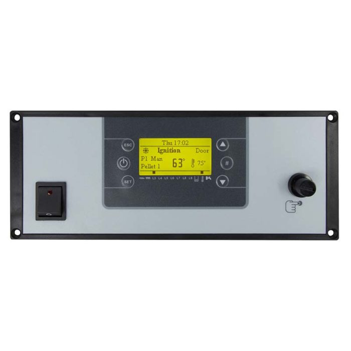 LCD200 Control panel with a general switch and safety thermostat